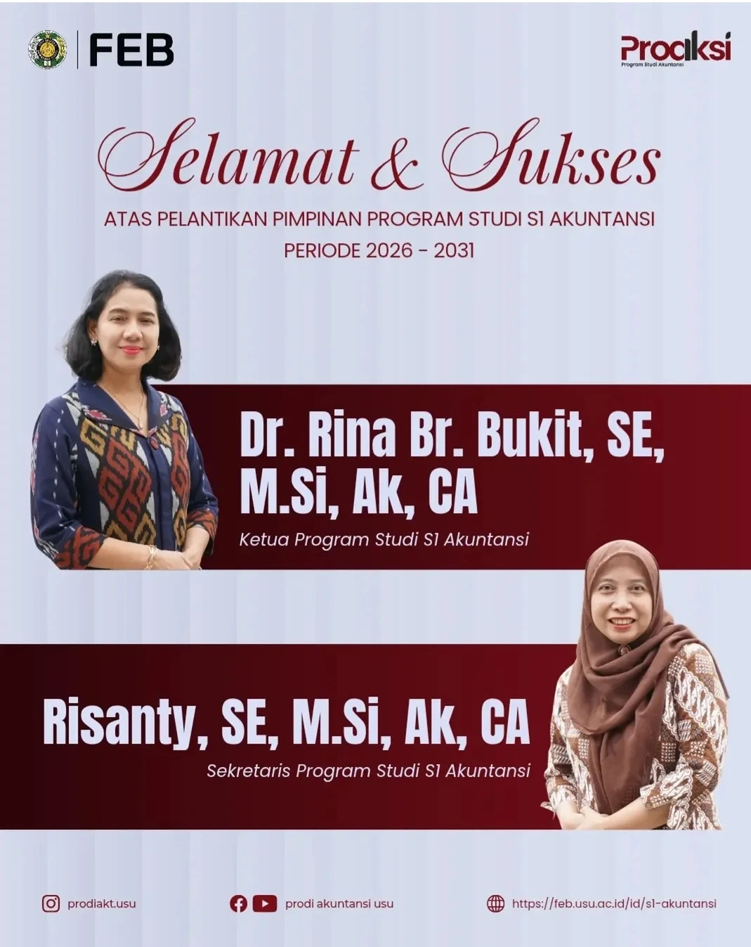 Pelantikan Ketua Program Studi Dan Sekretaris Program Studi S1 Akuntansi FEB USU